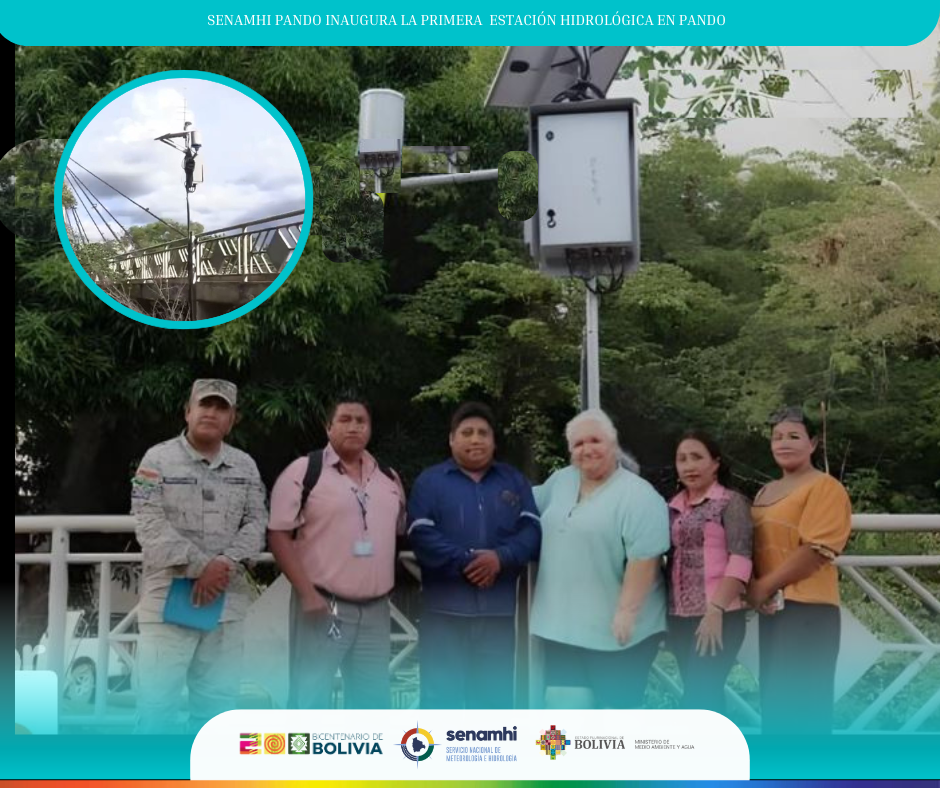 Estación hidrológica sobre el río Acre, Cobija Foto: Senamhi