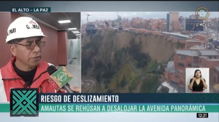 Al menos 30 amautas se rehúsan a desalojar casetas en riesgo de deslizamiento en la Ceja 