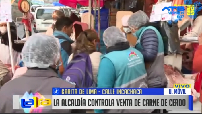 Realizan operativos de control a la venta de carne de cerdo en mercados de La Paz