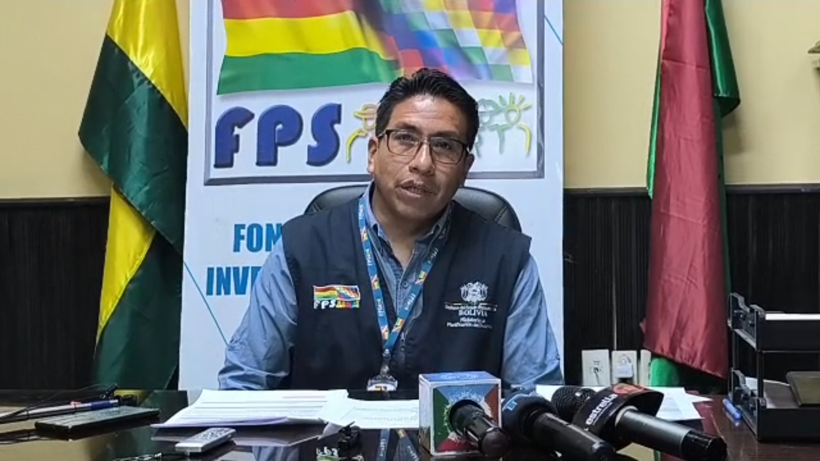 Gerente del Fondo Nacional de Inversión Productiva y Social (FPS) La Paz, Willy Pantaleón. Captura: RRSS RPO's