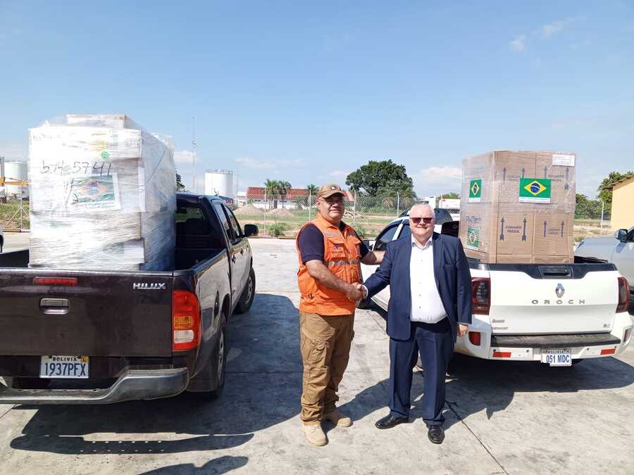 Bolivia recibe ayuda humanitaria de Brasil valuada en Bs 150.000