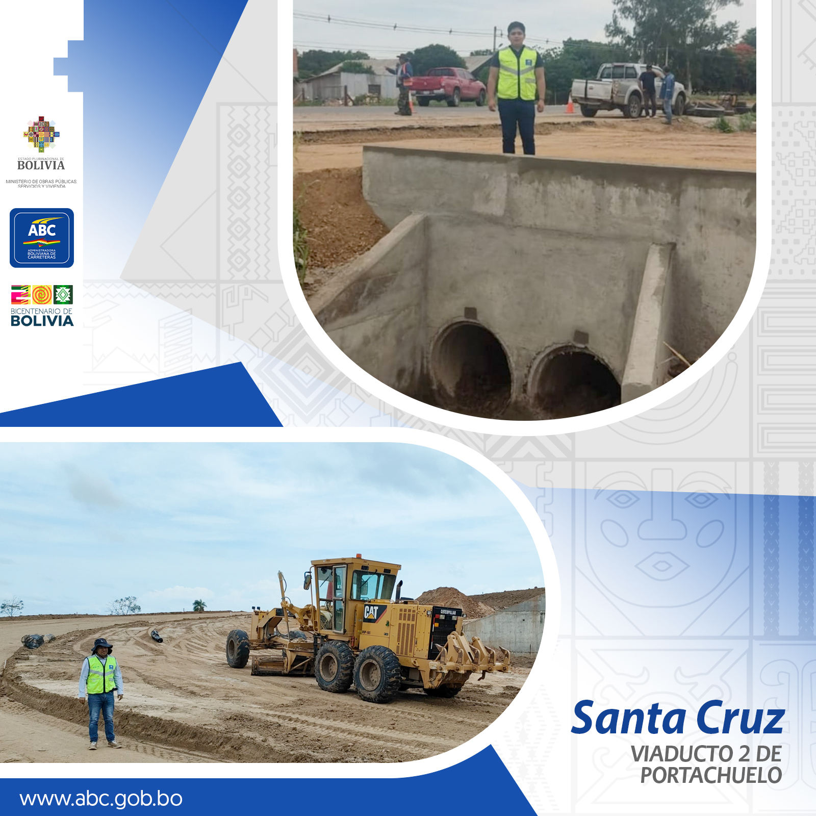 Intensifican trabajos para concluir obras en el viaducto de Portachuelo