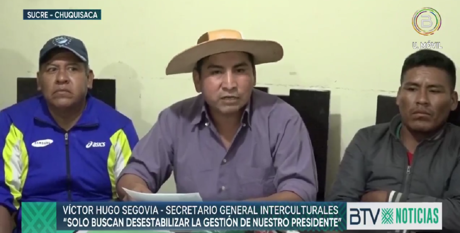 Interculturales de Chuquisaca advierten que no permitirán la desestabilización del Gobierno 