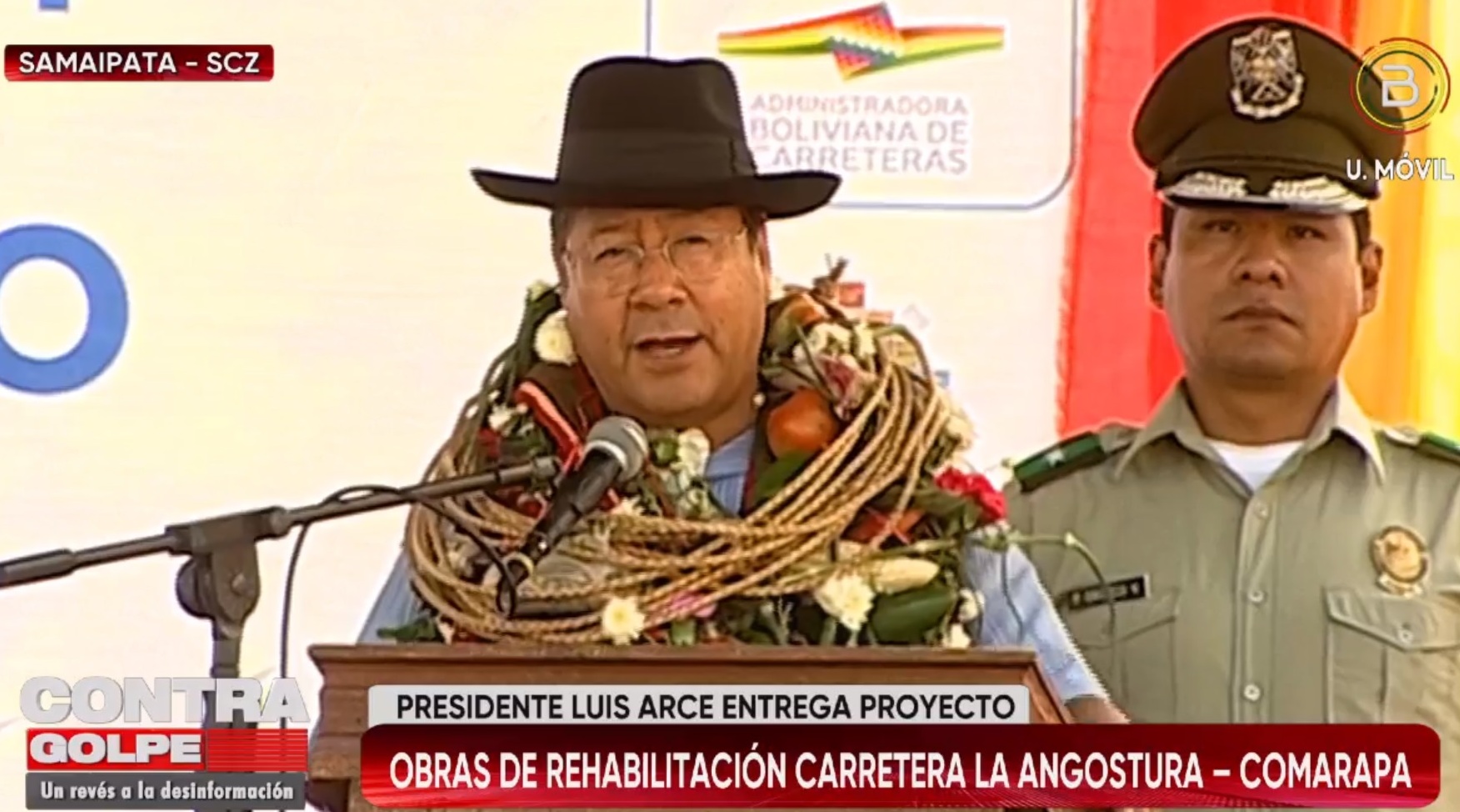 Arce entrega en Santa Cruz el tramo III de la carretera La Angostura – Comarapa y compromete más obras