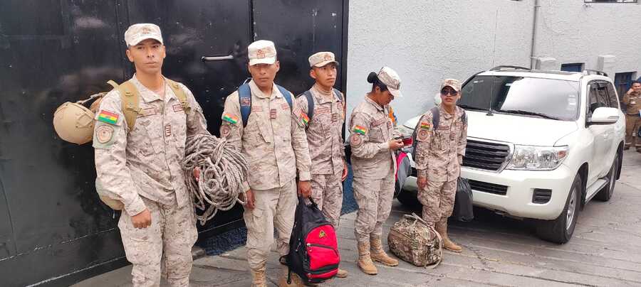 Rescatistas SAR -FAB parten a Irupana para coadyuvar en la búsqueda de una persona desaparecida