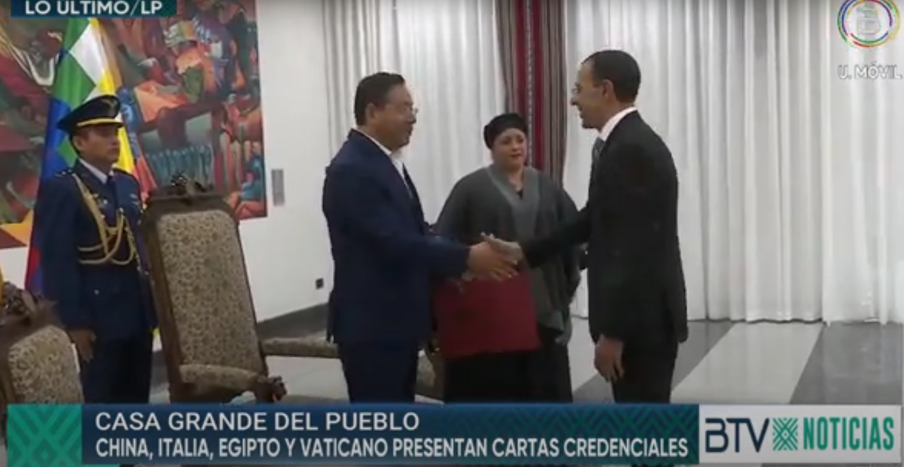 Presidente recibe cartas credenciales de los embajadores de Italia, Egipto, China y el Vaticano