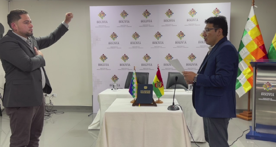 Adams Hurtado fue posesionado como viceministro de Industrialización, Comercialización de Hidrocarburos