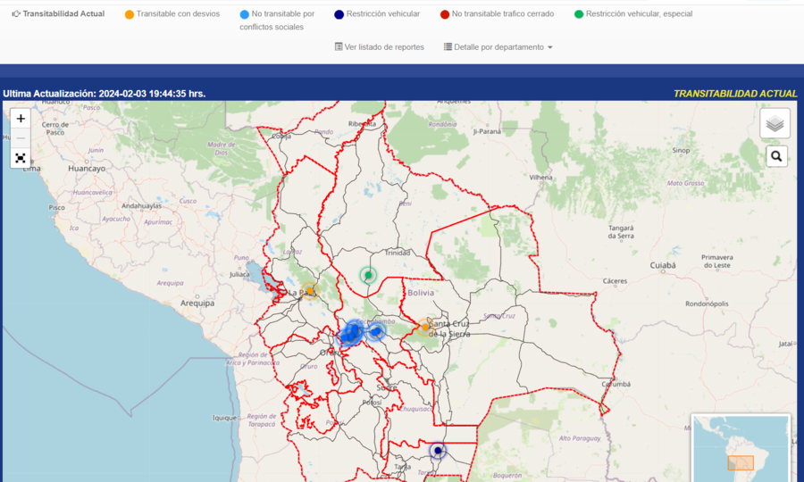 Grupos radicales mantienen bloqueo en Parotani y se habilita tráfico Santa Cruz-Cochabamba
