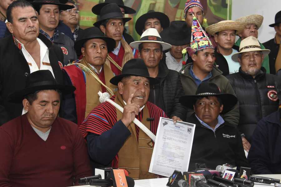 Csutcb denuncia que autoproclamados intentan confundir a campesinos para desestabilizar el país 
