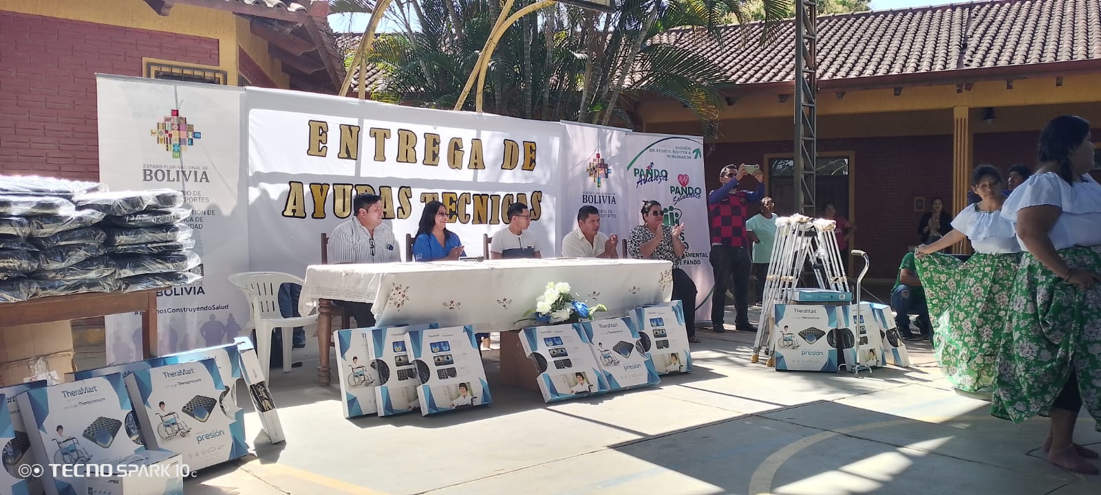 La dotación entregada a personas con discapacidad. Foto: Min. Salud.