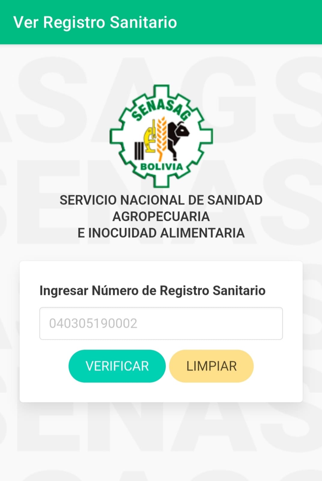 Habilitan la app “Senasag Bolivia” para verificar Registro Sanitario de embutidos y otros productos