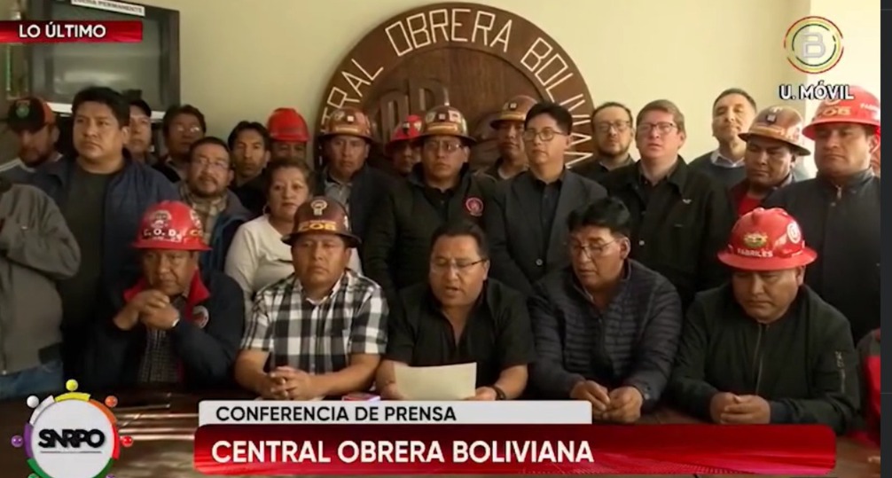 COB se declara en estado de emergencia y huelga general ante intento de golpe de Estado 