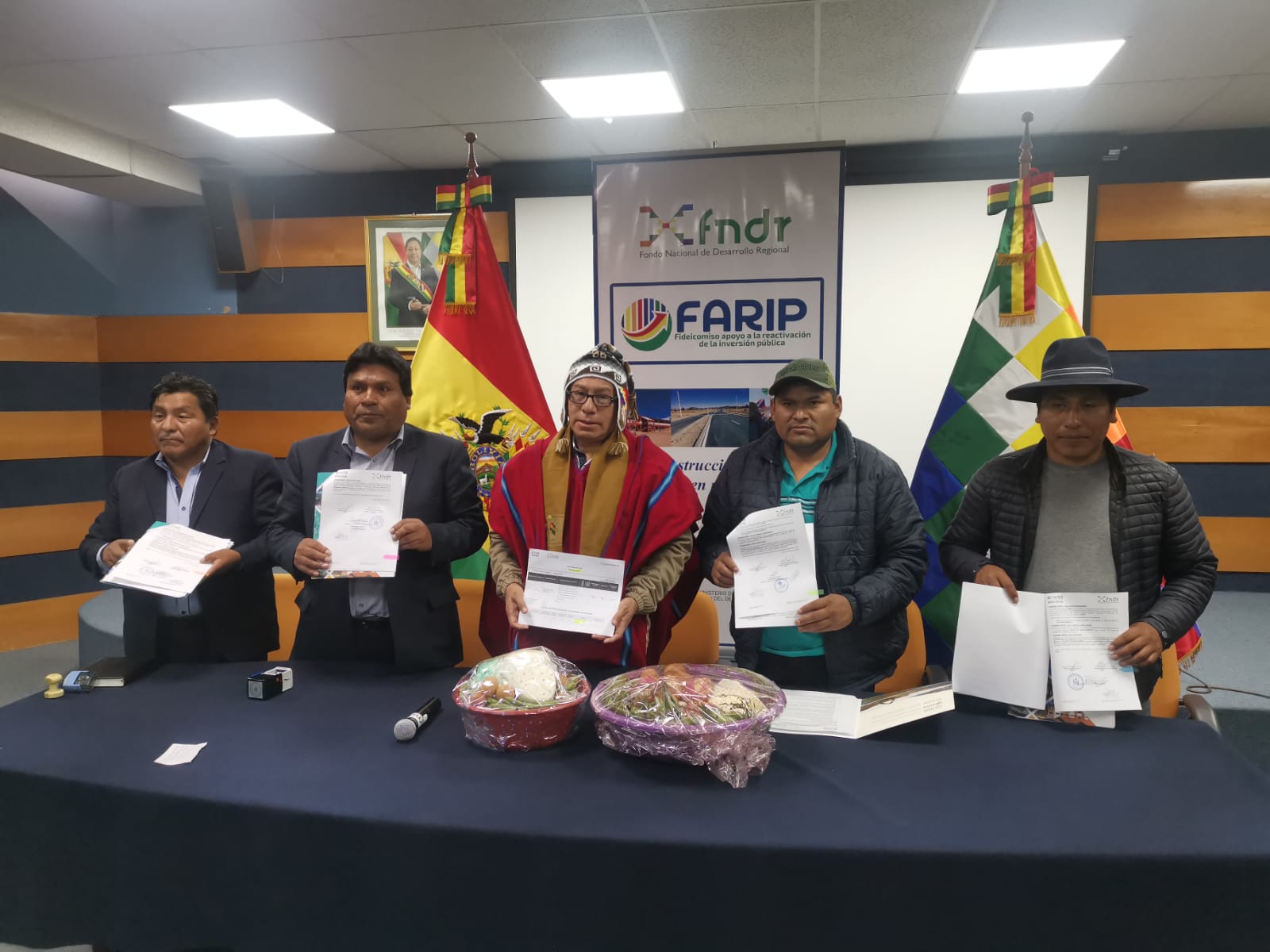 FNDR canaliza crédito de Bs 13,7 millones para proyectos viales y compra de maquinaria en cuatro municipios
