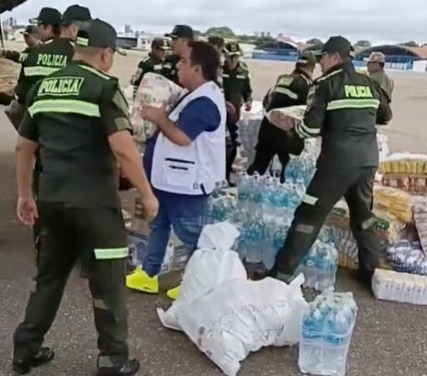 Policía envía alrededor de cuatro toneladas de ayuda humanitaria para damnificados en Pando