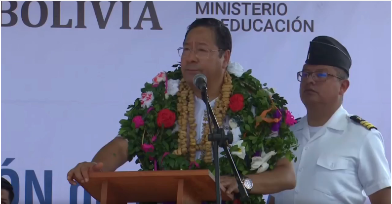 Arce entrega infraestructura educativa en San Ignacio de Velasco e insta a padres y profesores a “exigir más” a los estudiantes