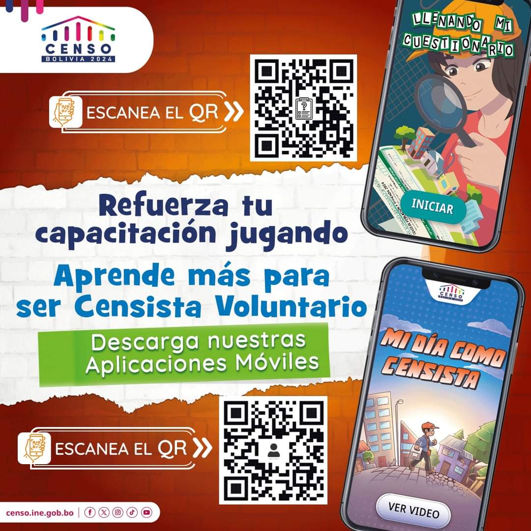 Capacitación a censistas voluntarios se refuerza con dos juegos interactivos