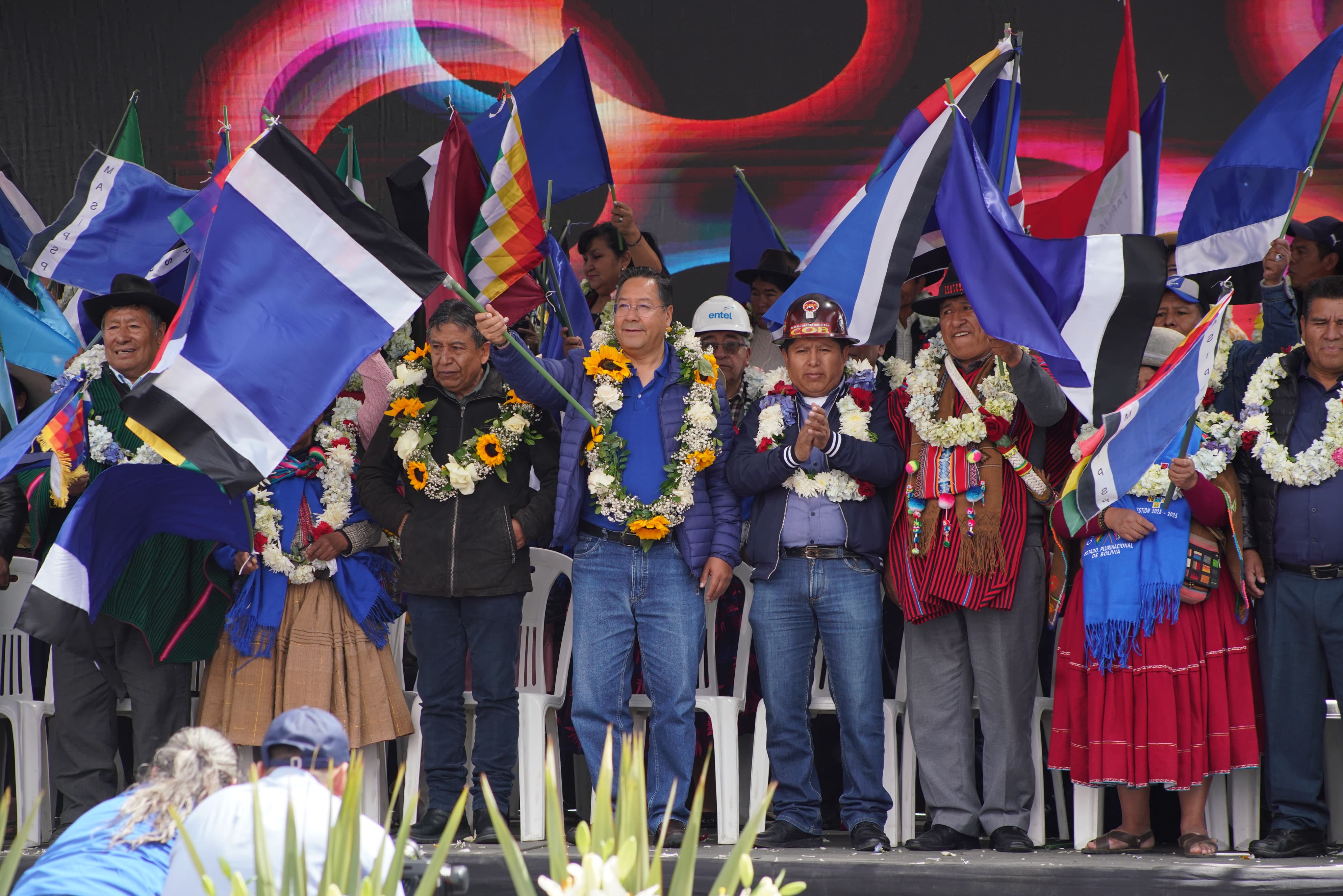 Arce y Choquehuanca acompañan el aniversario del Instrumento Político, “el más grande del país”