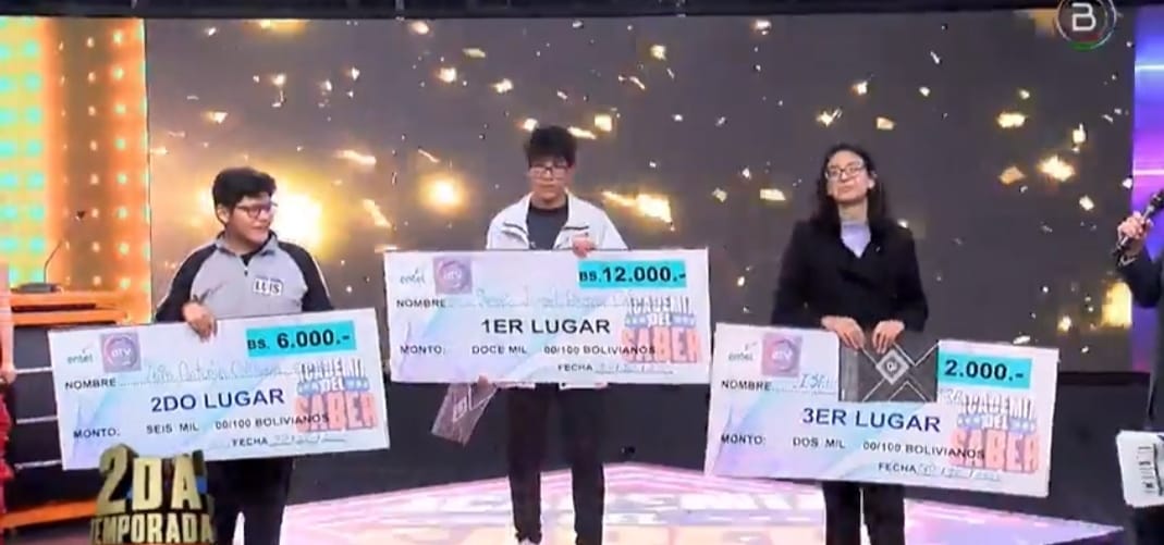Sergio Alcazar gana el primer lugar en la segunda temporada de “La Academia del Saber” en La Paz