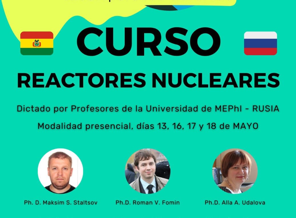 Expertos rusos dictarán el curso “Reactores Nucleares” por cuatro días en la ciudad de La Paz