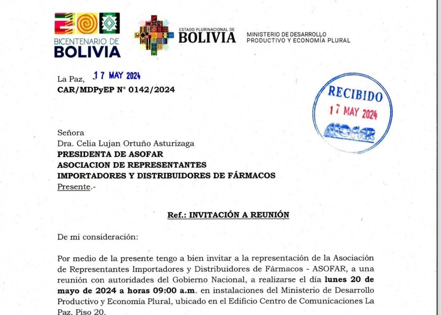 Gobierno convoca a importadores y distribuidores de medicamentos a una reunión 
