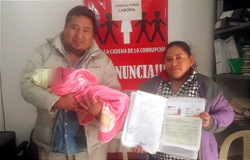 Trabajo logra en Monteagudo que un chofer sea afiliado a la caja de salud y reciba subsidio para su hija recién nacida