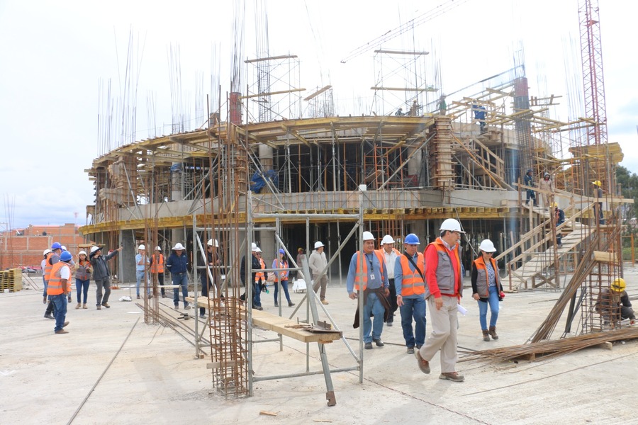Obras del nuevo edificio del Archivo y Biblioteca Nacionales de Bolivia tienen un avance del 30%