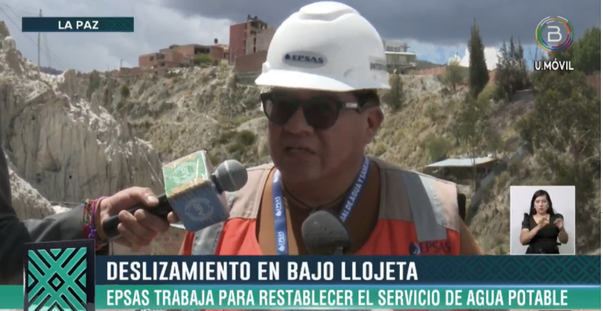 Epsas trabajará en la madrugada para reponer el servicio de agua en zona afectada por mazamorra de Bajo Llojeta 