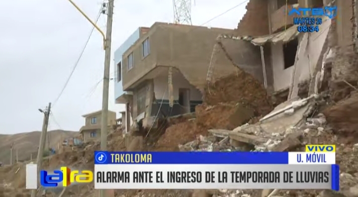 En Takoloma temen que surjan nuevos deslizamientos por la temporada de lluvia