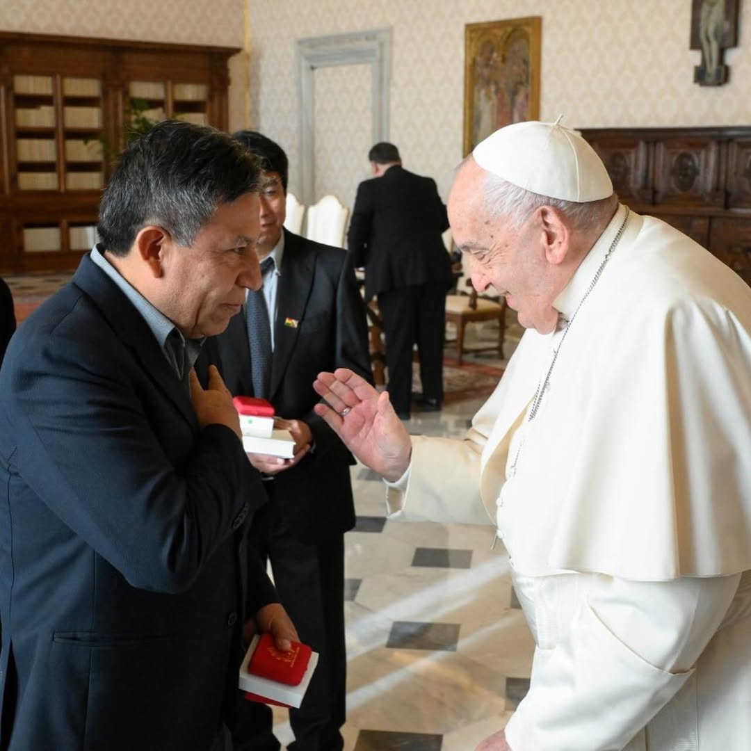 Vicepresidente Choquehuanca se reúne con el Papa Francisco en el Vaticano