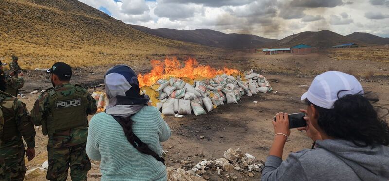 Incineran 21,6 toneladas de cocaína encontradas en medio de harina de soya destinada a Alemania 