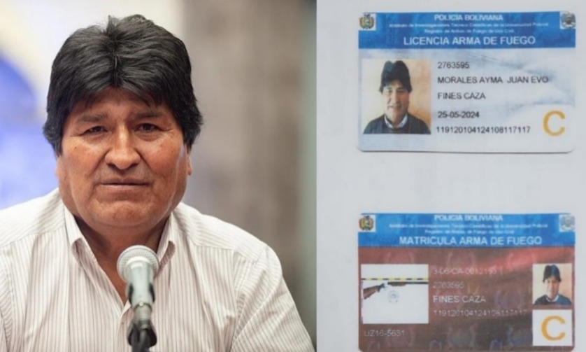 Desmiente que Evo Morales no esté armado, aseguran que porta dos escopetas y un revolver