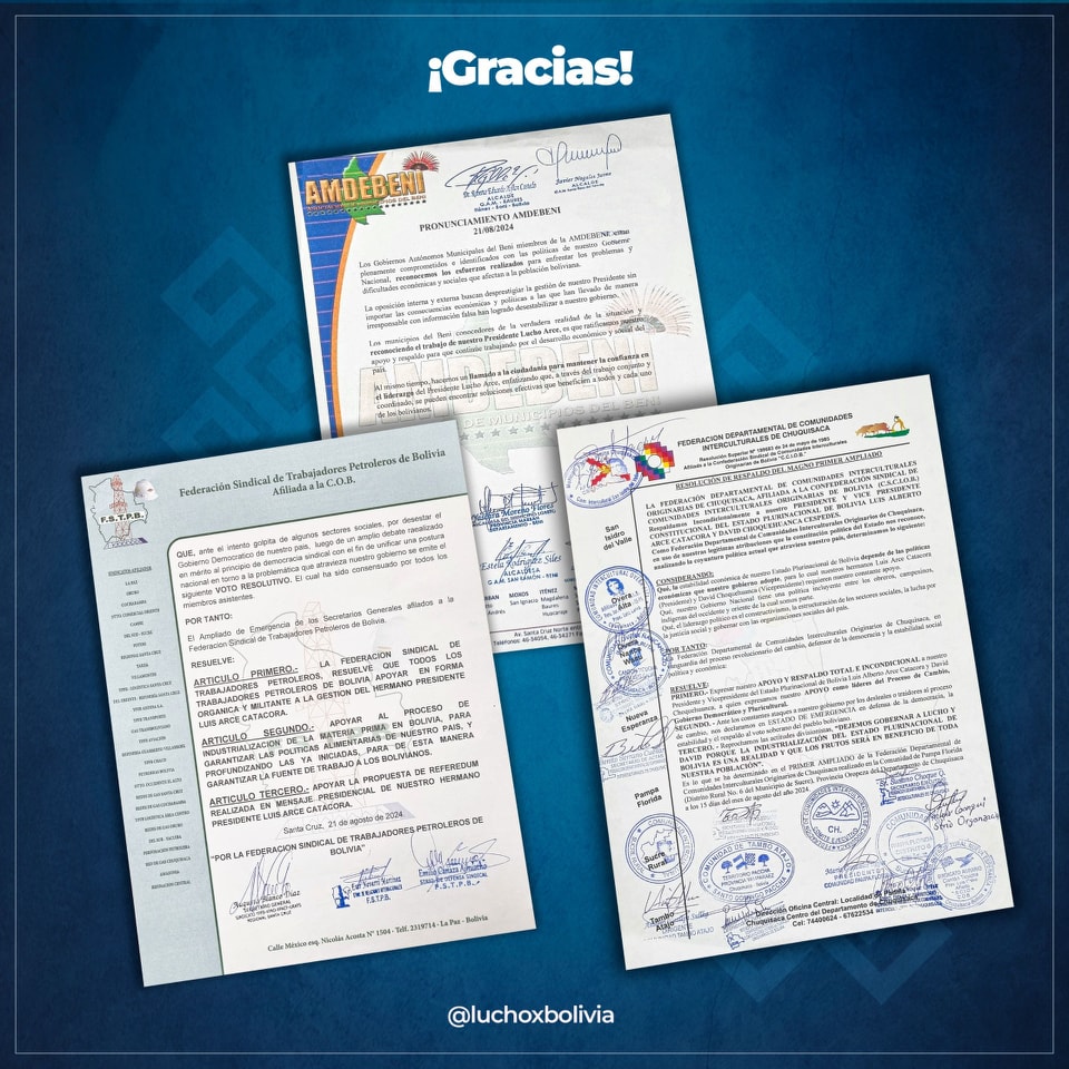 Arce asegura que defenderá la democracia y no cederá ante quienes buscan generar violencia e incertidumbre