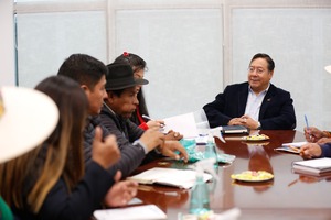 Arce, autoridades y dirigentes definen entrega e inicio de obras por aniversario de Cochabamba