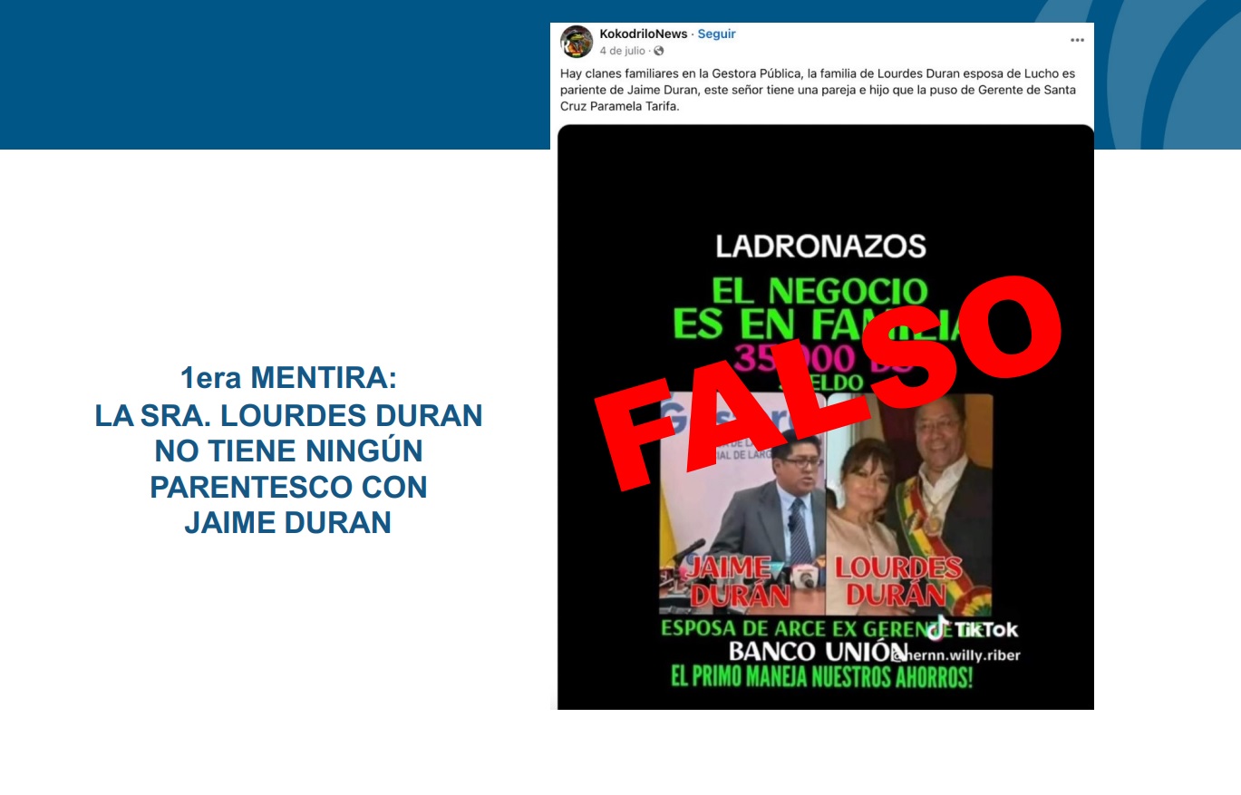 Gerente de la Gestora alerta sobre campaña de difamación y desvirtúa cuatro mentiras