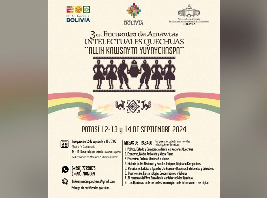 Amawtas e intelectuales quechuas se reunirán en Potosí para el debate y análisis de la coyuntura