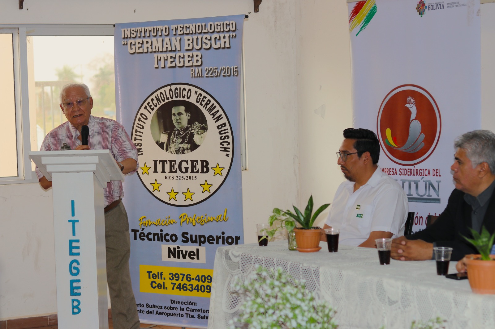 Convenio permite hacer pasantías en la Siderúrgica del Mutún a estudiantes del Tecnológico Busch