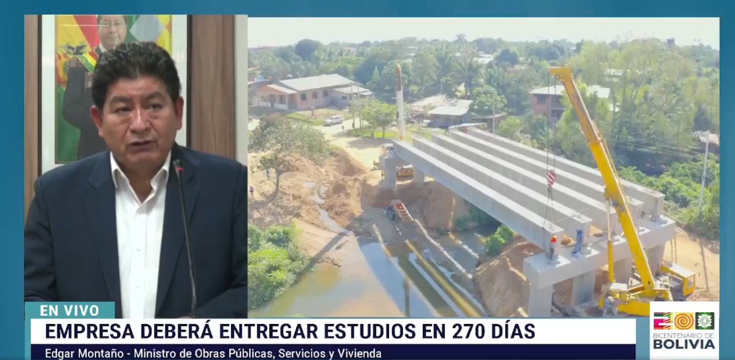 Adjudican estudio de preinversión para construir dos puentes en La Paz por Bs 3,4 millones