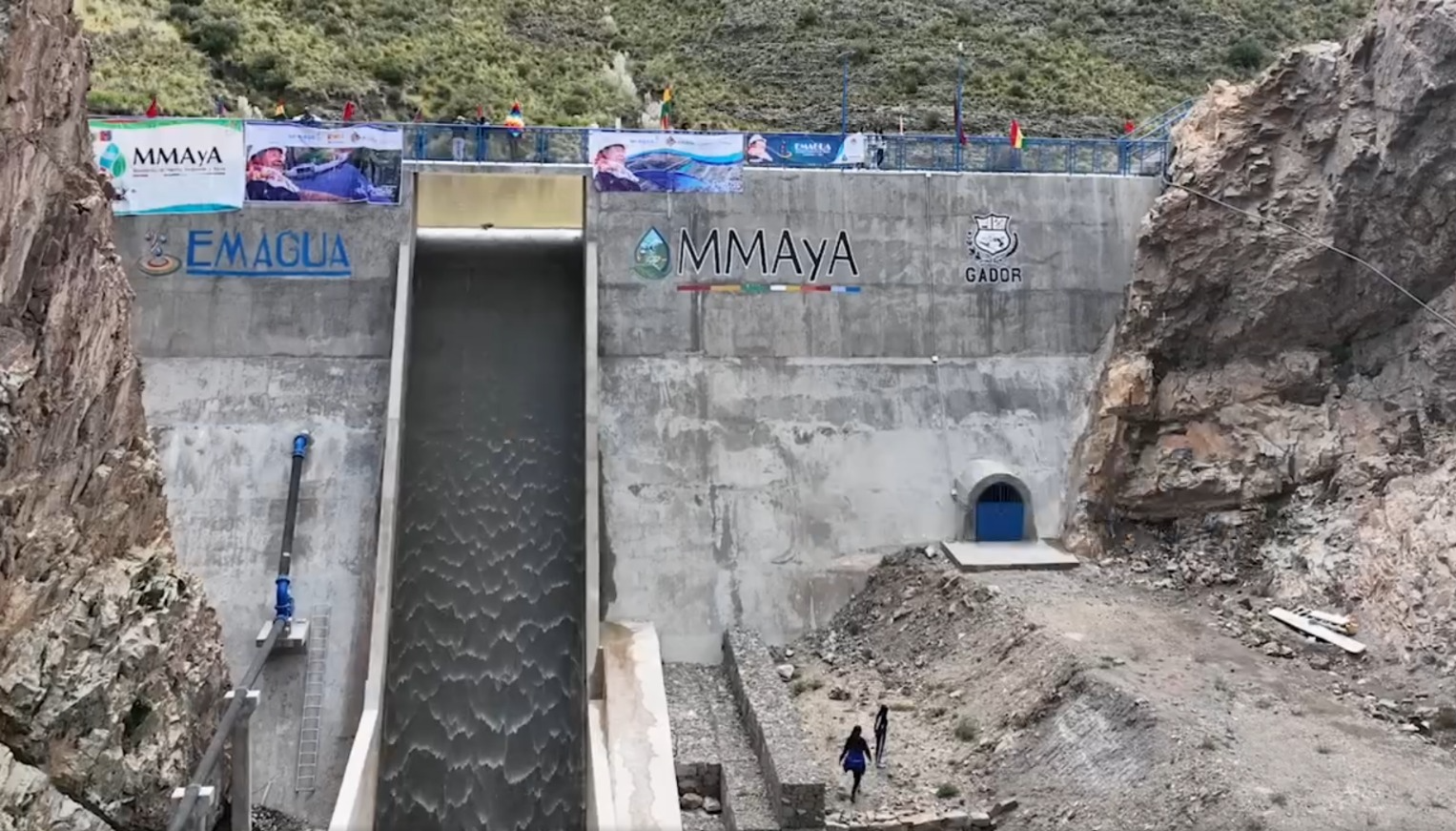 Presa Kullcu en el municipio de Soracachi, Oruro. Captura: Viceministerio de Recursos Hídricos y Riego