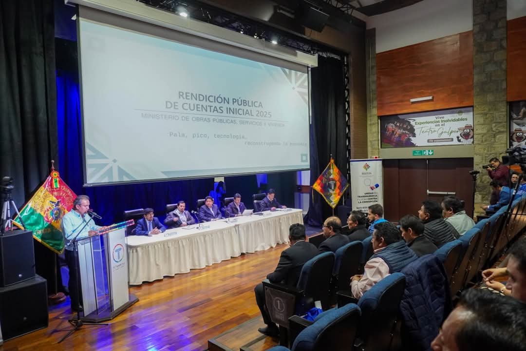 Presupuesto de Obras Públicas llega a más de Bs 14.280 millones para este 2025