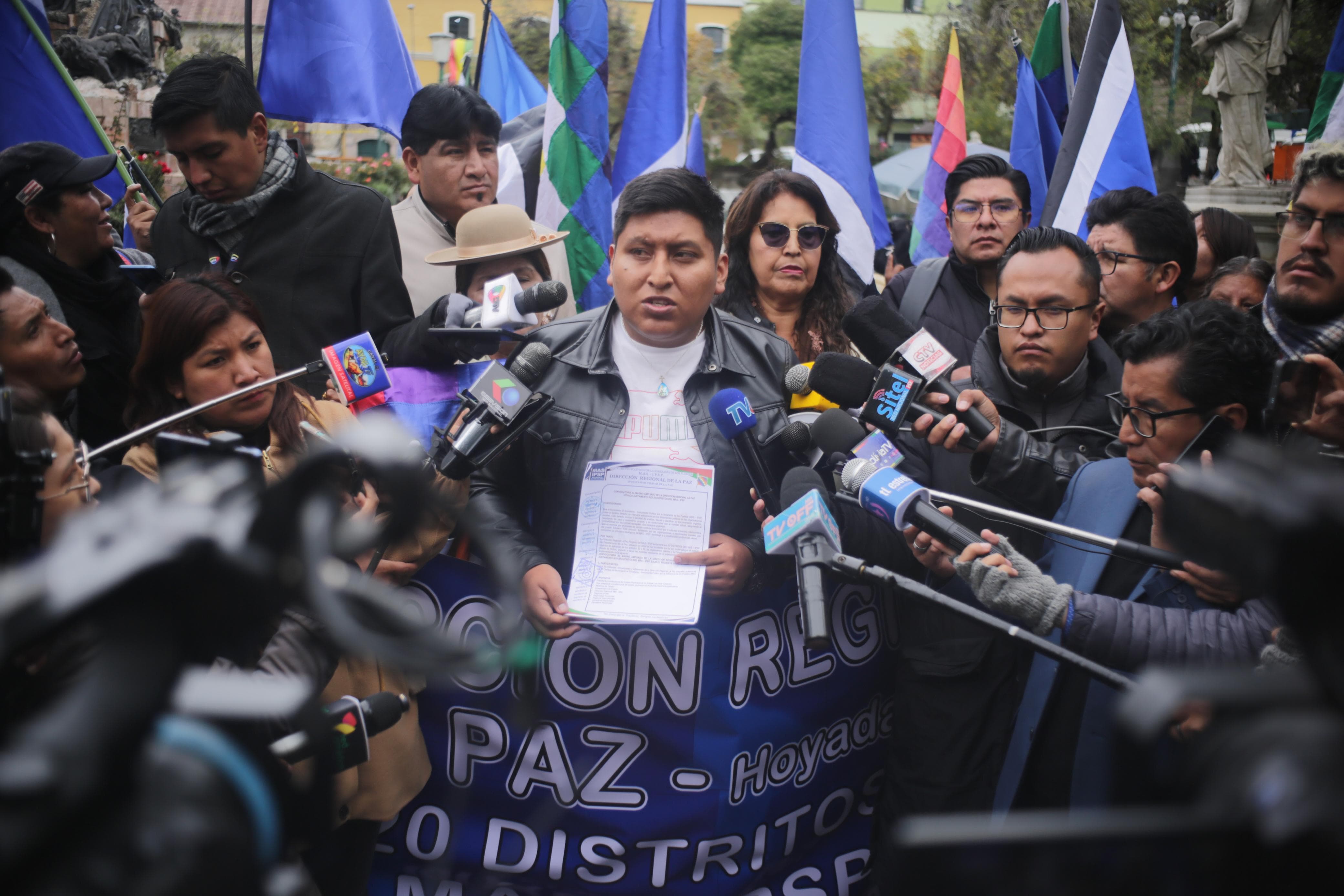 Presidente de la Coordinadora Departamental de La Paz, Rolando Fuentes. Foto: Josué Cortéz / ABI