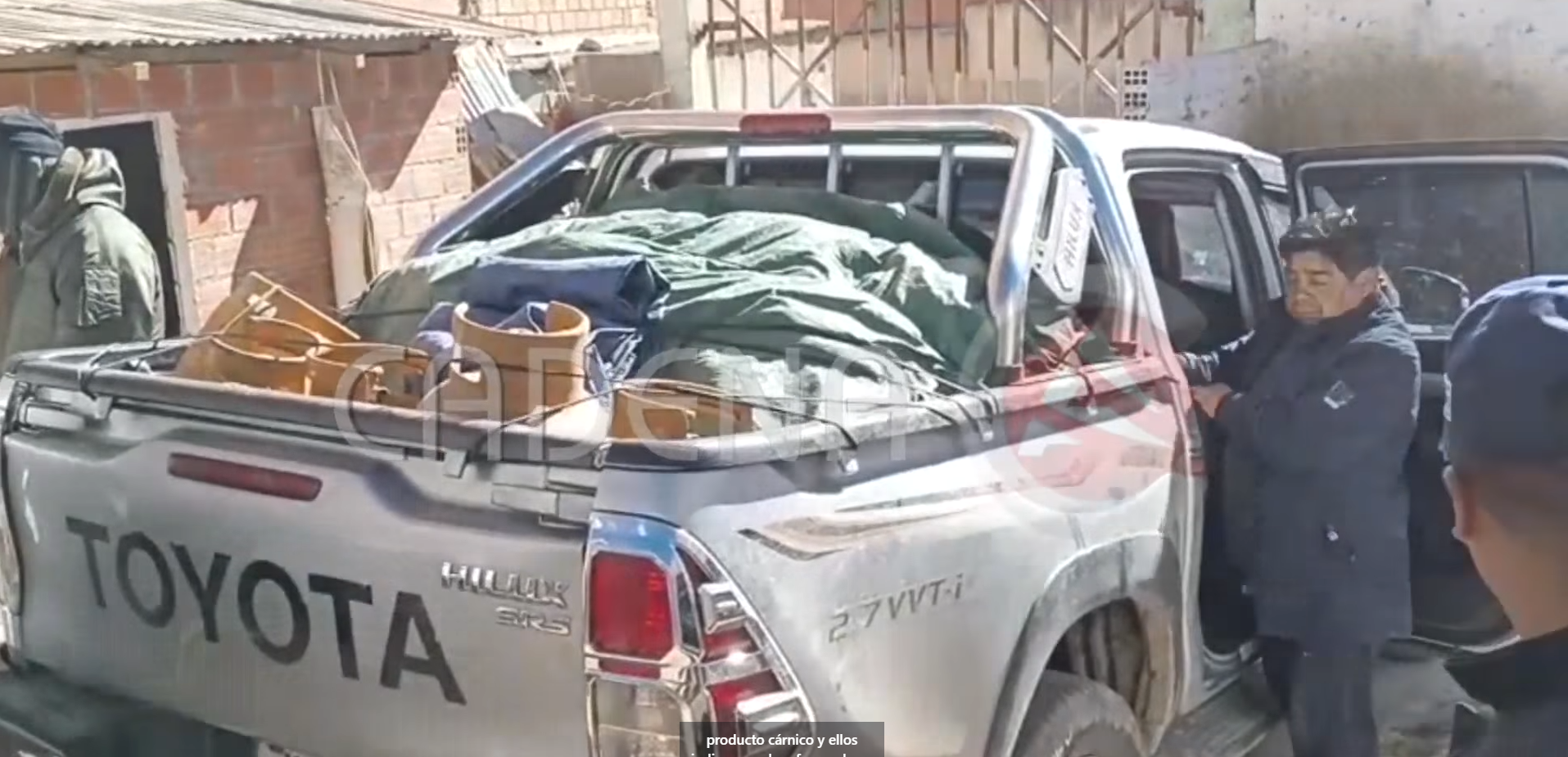 Interceptan camioneta que transportaba carne de 18 cabezas de ganado camélido en Capiri