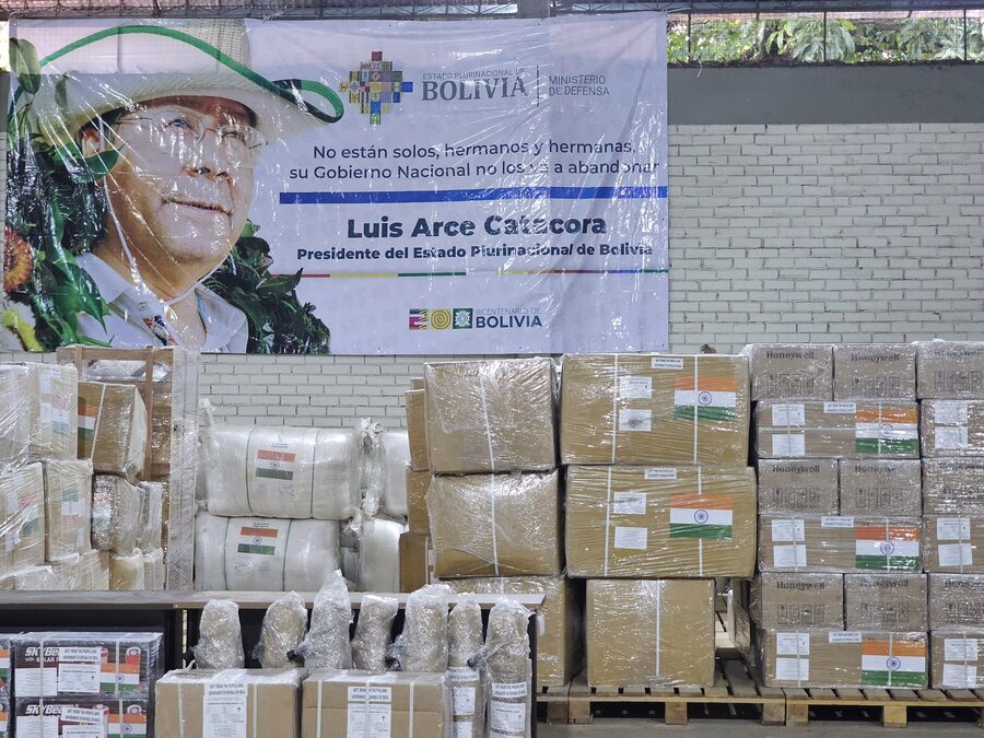 Arce destaca apoyo de la India y de empresa canadiense para atender eventos adversos