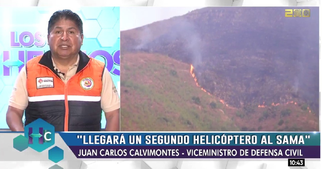 El 80% del incendio forestal en la serranía de Sama fue controlado, se intensifican los operativos por aire