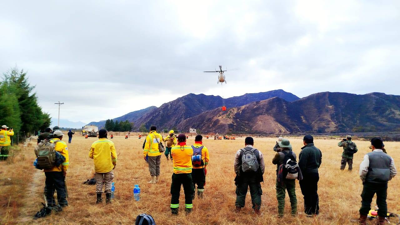 Incendio en Tarija está sofocado en un 99% y el 1% restante entra en etapa de enfriamiento