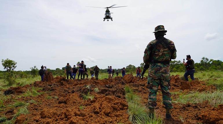 Intervienen pista clandestina e incautan más de 460 kilos de droga en Santa Cruz, el daño económico supera el millón de dólares
