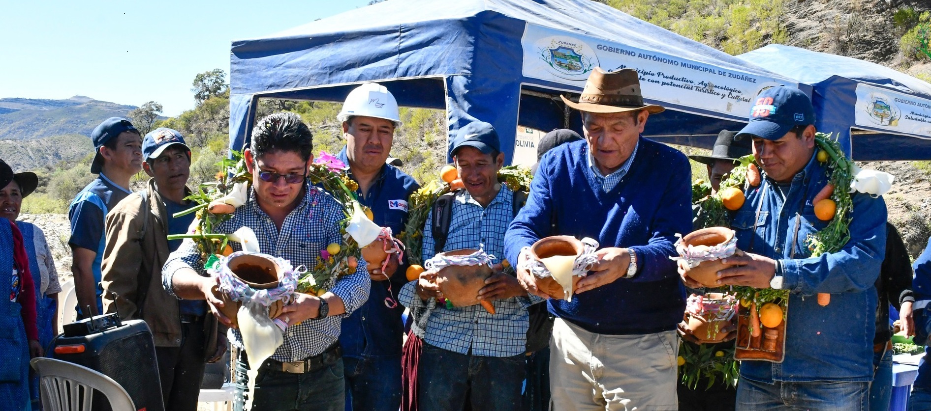 En Chuquisaca construyen puente por Bs 3 millones para mejorar condiciones productivas de dos comunidades