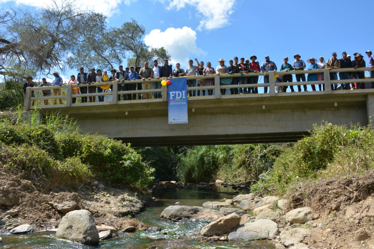 Con inversión de Bs 1,4 millones nuevo puente vehicular fortalecerá la producción en Pampa Grande 