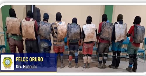 Detienen a 9 personas por presunto intento de juqueo en mina Huanuni