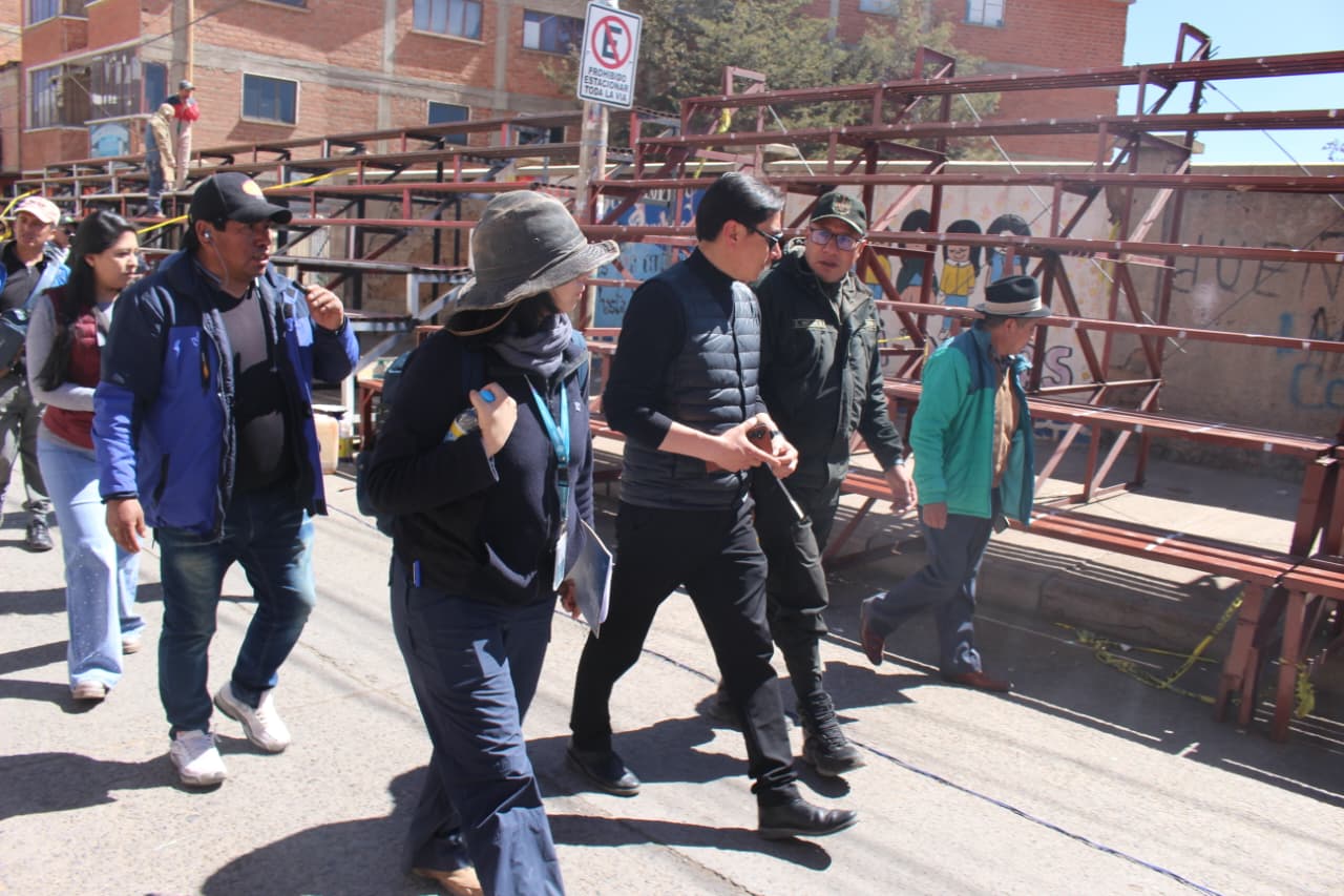 Personal de Culturas inspecciona recorrido de la festividad de Ch’utillos para verificar seguridad y organización 