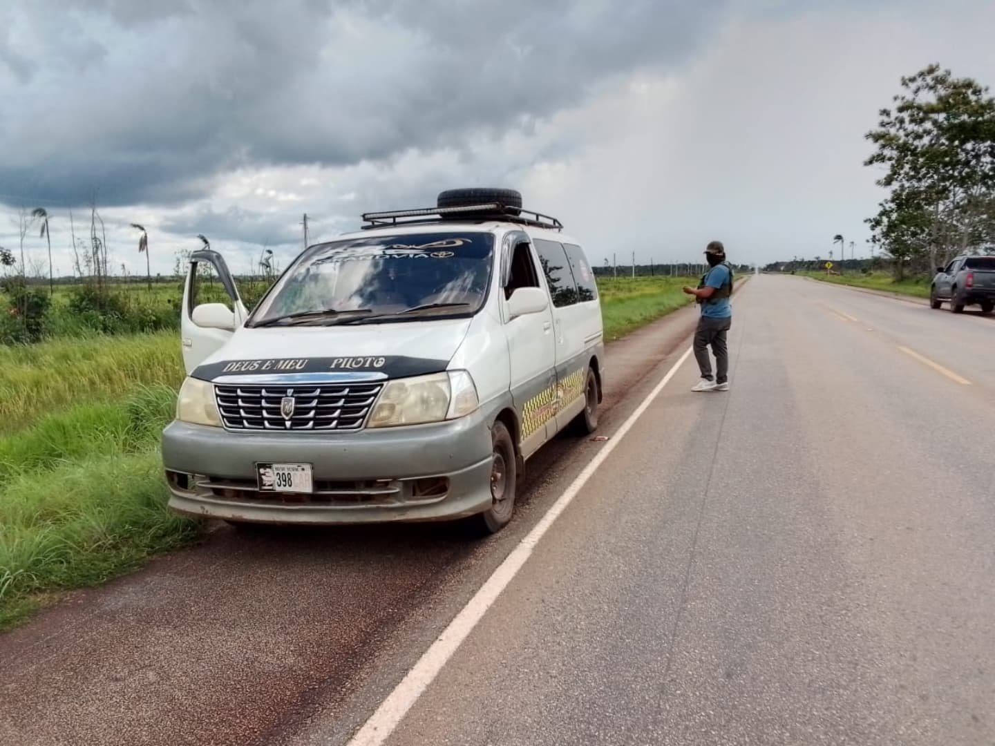Operativo de la Policía Boliviana en la carretera Guayanamerín - Riberalta. Foto: Fiscalía General del Estado